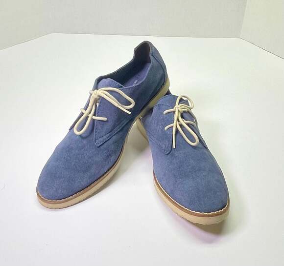 Walk Over Buks Blue Suede Oxford Shoes, Men\'s Size 8 — Classic Heritage Style main image 4